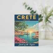 Travel Greece: A Vintage 1960s  Postkarte (Stehend Vorderseite)