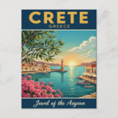 Travel Greece: A Vintage 1960s  Postkarte (Vorderseite)