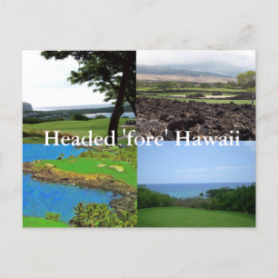 Travel Hawaii Fore Golf Postkarte