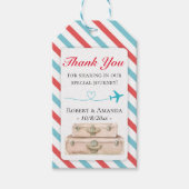 Travel Hochzeit in Urlaubsort Gefallen Gepäckpräse Geschenkanhänger (Vorderseite)