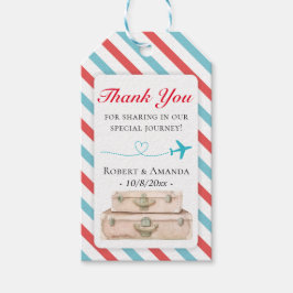 Travel Hochzeit in Urlaubsort Gefallen Gepäckpräse Geschenkanhänger