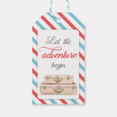 Travel Hochzeit in Urlaubsort Gefallen Gepäckpräse Geschenkanhänger (Rückseite)