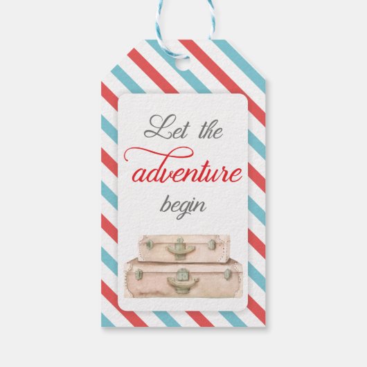 Travel Hochzeit in Urlaubsort Gefallen Gepäckpräse Geschenkanhänger (Rückseite)