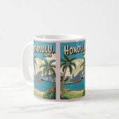 Travel Honululu, Hawaii tropische Strandgeschenke Kaffeetasse (Vorderseite Links)