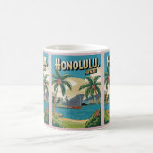 Travel Honululu, Hawaii tropische Strandgeschenke Kaffeetasse (Mittel)