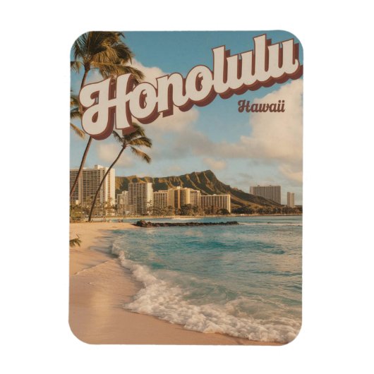 Travel Honululu, Hawaii tropische Strandgeschenke Magnet (Vertikal)