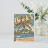Travel Honululu, Hawaii tropische Strandgeschenke Postkarte (Stehend Vorderseite)