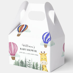 Travel Hot Air Ballon Jungle Giraffe Babydusche Geschenkschachtel