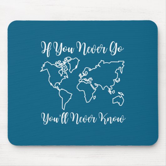 Travel - If You Never Go, You'll Never Know Mousepad (Vorne)