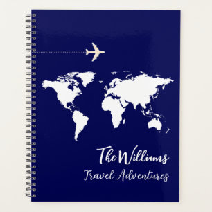 Travel International Navy Blue Planner Planer