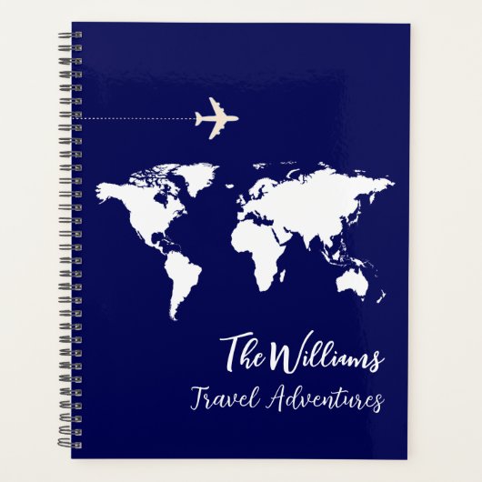 Travel International Navy Blue Planner Planer (Vorderseite)