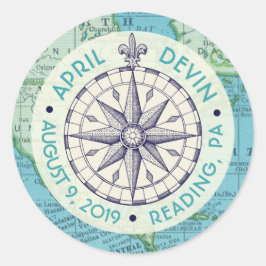 Travel Invitation Suite Stick Runder Aufkleber