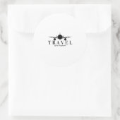 Travel is my tharapy runder aufkleber (Tasche)