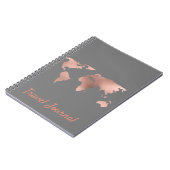 Travel Journal Hübsche Rose Goldene Karte Notizblock (Linke Seite)