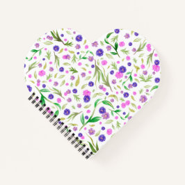 Travel Journal mit Blume Watercolor Art Notizblock