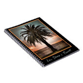 Travel Journal Palm Tree und Sunset Notebook Notizblock (Rechte Seite)