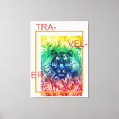 Travel Jungle Wild Tiger Tropical Blätter Leinwanddruck (Vorderseite)