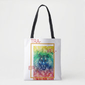 Travel Jungle Wild Tiger Tropical Blätter Tasche (Vorderseite)