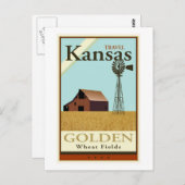 Travel Kansas Postkarte (Vorne/Hinten)