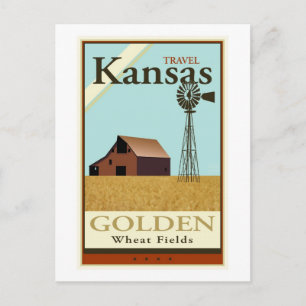 Travel Kansas Postkarte