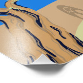 Travel keepsake Greek afternoon olive tree scene Fotodruck (Ecke)