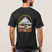 Travel Light, Camp Deep | Minimalist Camping Adven T-Shirt (Rückseite)
