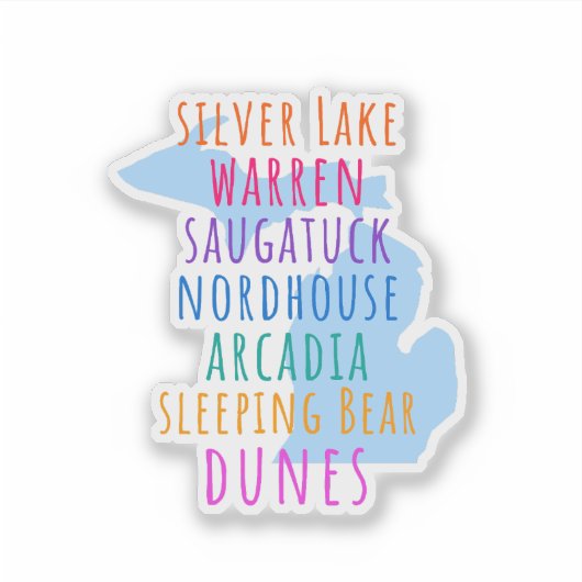 Travel Michigan Sand Dunes Theme Vinyl Sticker (Vorderseite)
