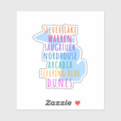 Travel Michigan Sand Dunes Theme Vinyl Sticker (Blatt)