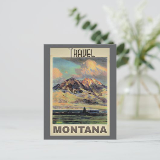 Travel Montana poster, Postkarte (Stehend Vorderseite)