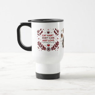 Travel Mug - Bold Red Cat Mama Pendlercup Reisebecher