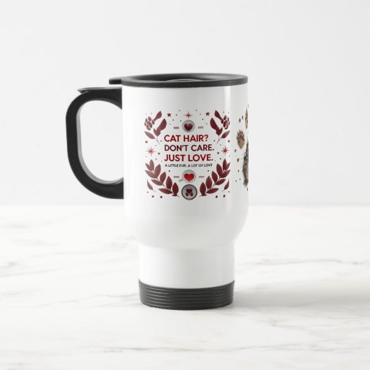 Travel Mug - Bold Red Cat Mama Pendlercup Reisebecher (Links)