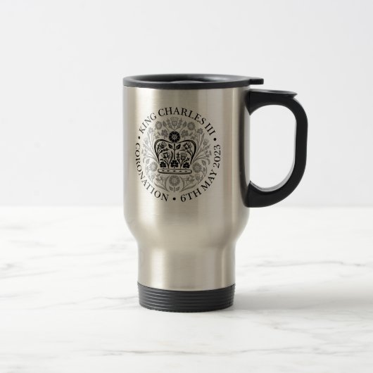 Travel Mug for 2023 Coronation - Black Reisebecher (Rechts)