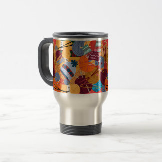 Travel Mug in unserem Strick 1 Perl 1 Design Reisebecher