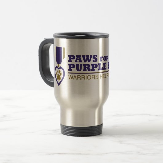 Travel Mug - Metal-W-Farblogo Reisebecher (Vorderseite Links)