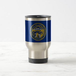 Travel Mug mit der Fahne des Nebraska-Staat - USA Reisebecher