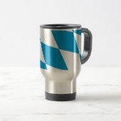 Travel Mug mit der Flagge Bayerns, Deutschland Reisebecher (VorderseiteRechts)