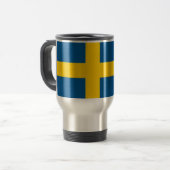Travel Mug mit der Flagge Schwedens Reisebecher (Vorderseite Links)