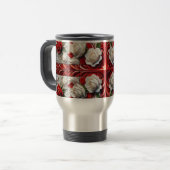Travel Mug mit englischer Rose Design Reisebecher (Vorderseite Links)