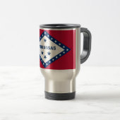 Travel Mug mit Flag Arkansas Staat - USA Reisebecher (VorderseiteRechts)