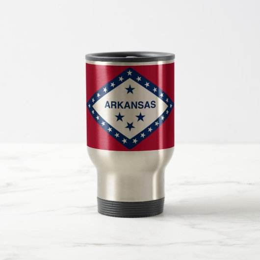 Travel Mug mit Flag Arkansas Staat - USA Reisebecher (Mittel)