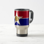 Travel Mug mit Flag Dallas, Texas, USA Reisebecher (VorderseiteRechts)
