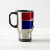 Travel Mug mit Flag Dallas, Texas, USA Reisebecher (Links)