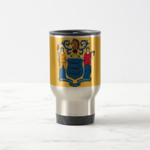 Travel Mug mit Flag New Jersey Staat - USA Reisebecher