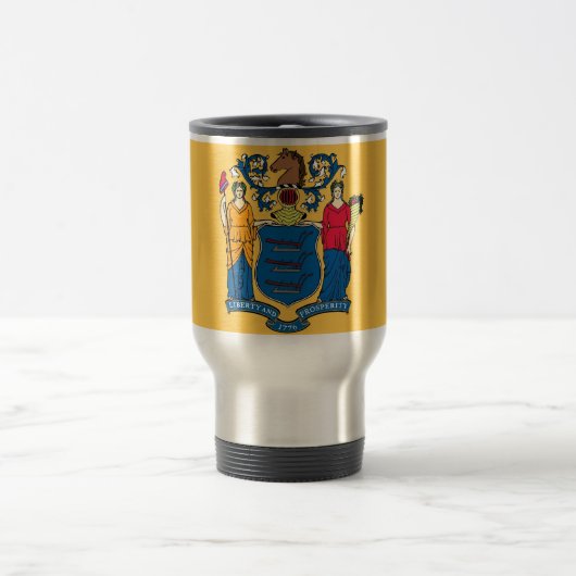 Travel Mug mit Flag New Jersey Staat - USA Reisebecher (Mittel)
