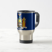 Travel Mug mit Flag New York Staat - USA Reisebecher (VorderseiteRechts)