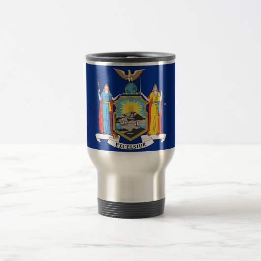Travel Mug mit Flag New York Staat - USA Reisebecher (Mittel)