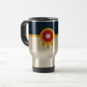 Travel Mug mit Flag Tulsa, Oklahoma Reisebecher