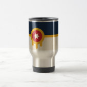 Travel Mug mit Flag Tulsa, Oklahoma Reisebecher (Mittel)