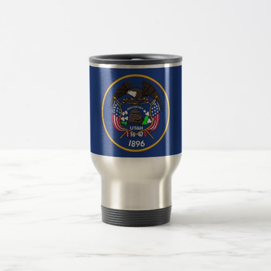 Travel Mug mit Flag Utah Staat - USA Reisebecher (Mittel)