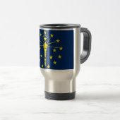 Travel Mug mit Flag von Indiana Staat - USA Reisebecher (VorderseiteRechts)